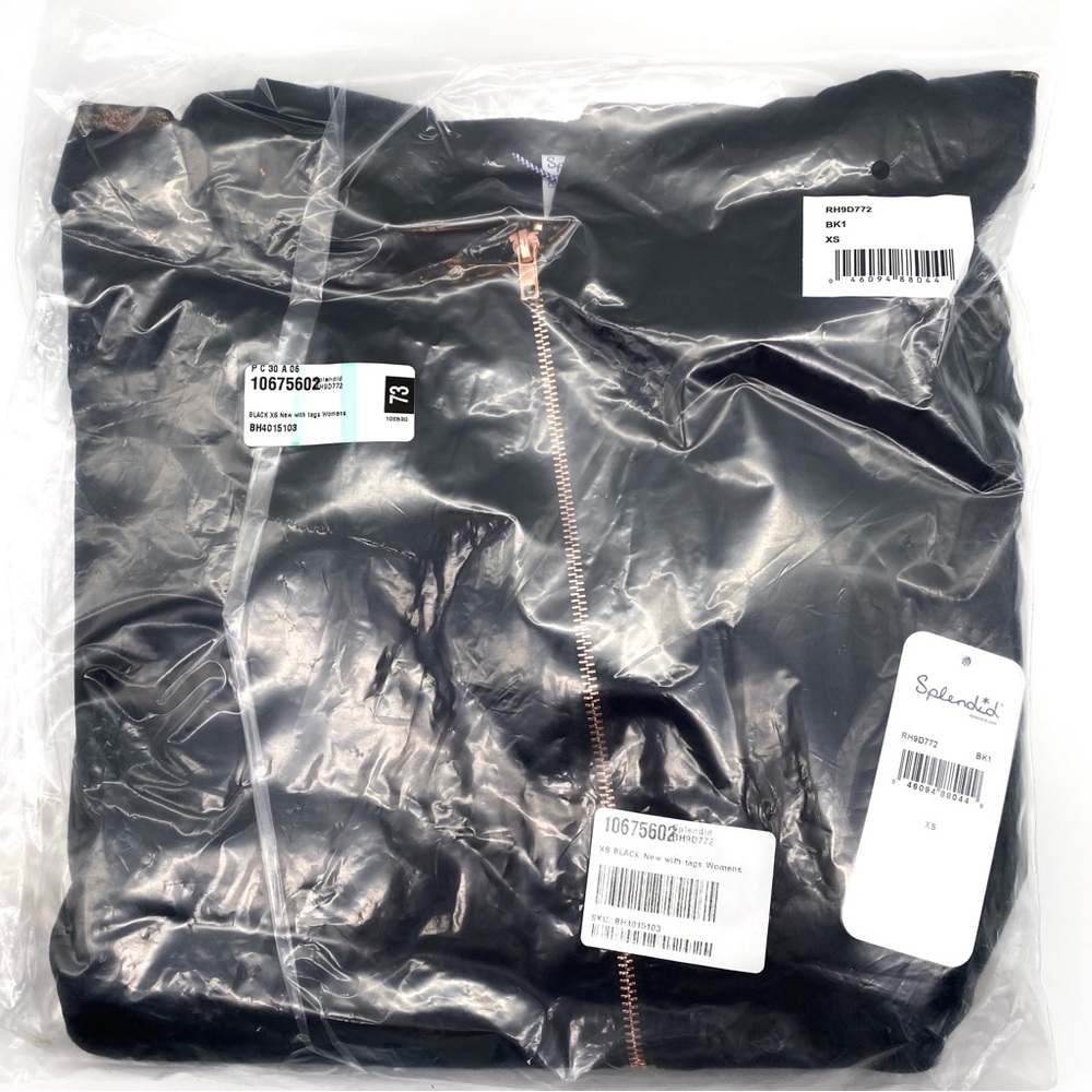 🥳HP🥳NWT Splendid Metallic Striped Dolman Hooded Active Jacket - Picture 13 of 14